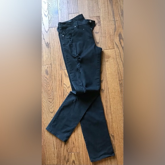 Armani A /X Black Distressed black Denim  size 38 - Picture 4 of 9